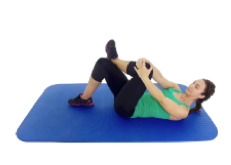 Supine piriformis stretch, a stretch that stops swelling pain from workouts